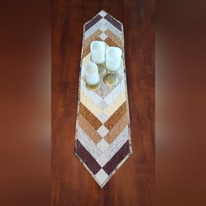 Toasted Spice! NEW HANDMADE Quilted Table Runner -  12" X 46"